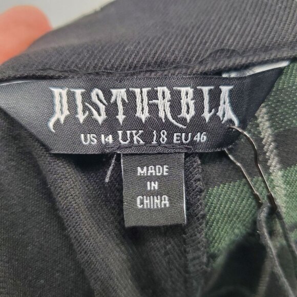 Disturbia Checkmate High Waist Tapered Trousers Pants Women Size US 14 NWT - Picture 8 of 16
